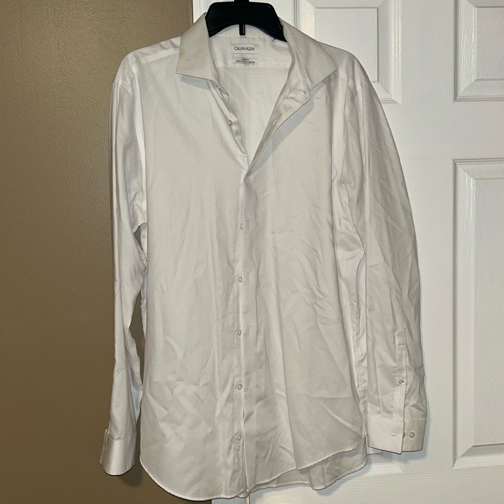 White Calvin Klein Dress Shirt